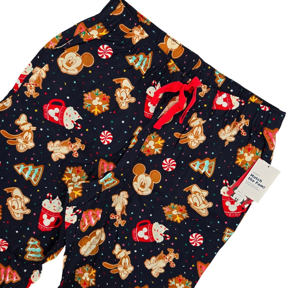 Old Navy NWT MEDIUM Disney Christmas Gingerbread Pajama Pants Womens Holiday